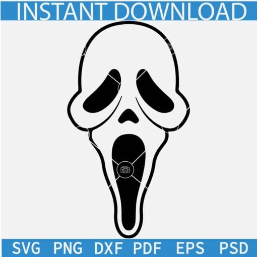 Scream Ghost Face svg, Ghost Face Screaming SVG, Halloween Ghost Scream svg, Scream Svg