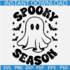 Spooky season ghost SVG, Halloween Ghost SVG, Cute Ghost Stay Spooky Bats SVG