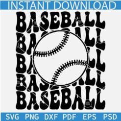 Stacked Baseball SVG, Baseball Ball Stacked SVG, Baseball Sports SVG