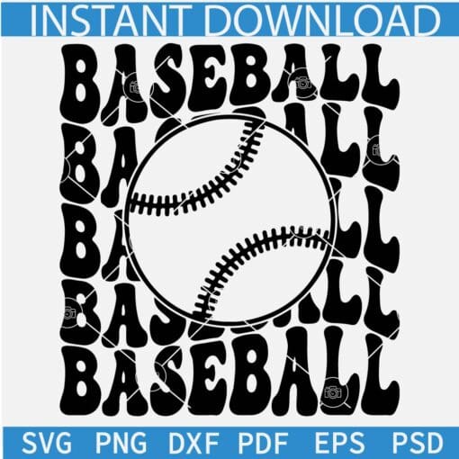 Stacked Baseball SVG, Baseball Ball Stacked SVG, Baseball Sports SVG