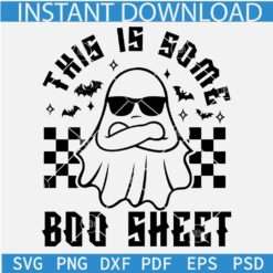 This is some boo sheet SVG, Checkered pattern Ghost SVG, This is some boo Sheet Checkered Ghost SVG