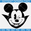 Vampire Winky Mickey Sketch SVG, Mickey Vampire Winking SVG, Disney Vampire Winking SVG