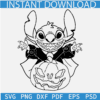 Vampire stich Pumpkin SVG, Halloween stitch with pumpkin SVG, Stich on Halloween Pumpkin SVG