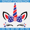 4th of July Unicorn SVG,  Fourth July Unicorn SVG, Stars & Stripes Unicorn SVG