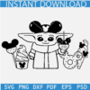 Baby Yoda Snacks SVG, Disneyland Snacks Yoda SVG, Yoda with mickey ears Snacks SVG