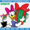Christmas Duck Layered SVG,  Layered Santa Daisy Duck svg, Daisy Duck with Santa Hat SVG