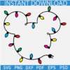 Christmas Lights Mickey Head SVG, Christmas Lights Disney SVG, Disneyland ears Christmas Lights SVG