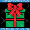 Christmas Present SVG, Christmas Present colored SVG, Wrapped Present Colored SVG