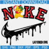 Christmas Winnie the Pooh Nine SVG, Dripping Nike Winnie the Pooh SVG, Nike Winnie the Pooh with Christmas present SVG