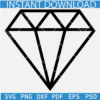 Diamond Sketch SVG, Diamond line art SVG, Diamond Sketch vector svg