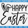 Happy Easter Bunny ears SVG, Easter Bunny SVG, Bunny Ears Easter SVG