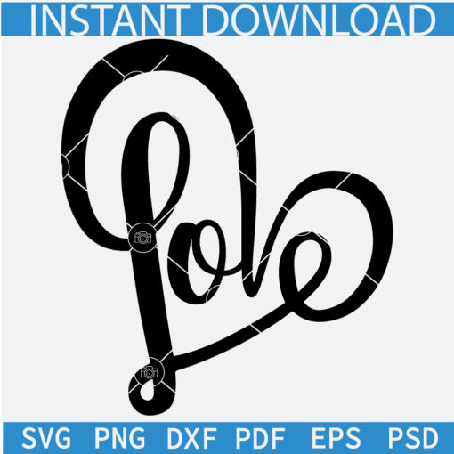 Heart love SVG, Love name In Heart Symbol SVG, Valentine SVG