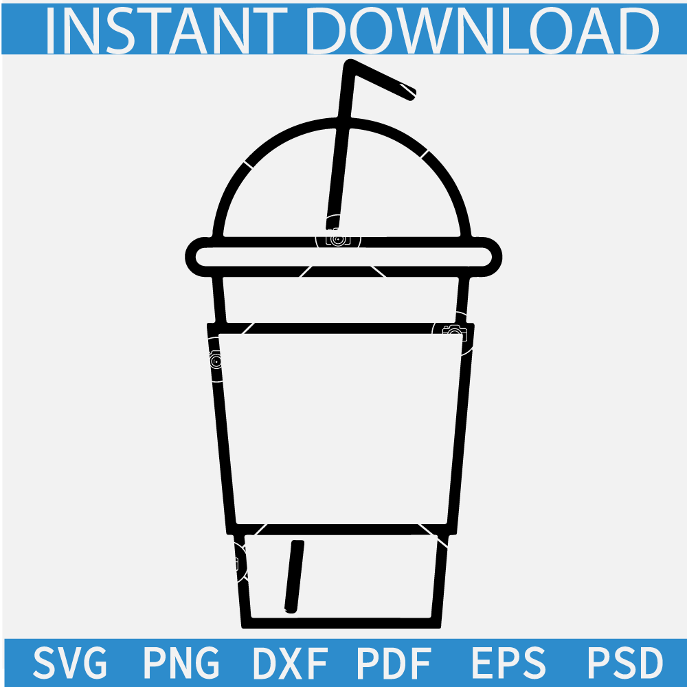 Iced Coffee Line art SVG, Frappe SVG, Iced Latte SVG Iced Coffee Line art SVG, Frappe SVG, Iced Latte SVG
