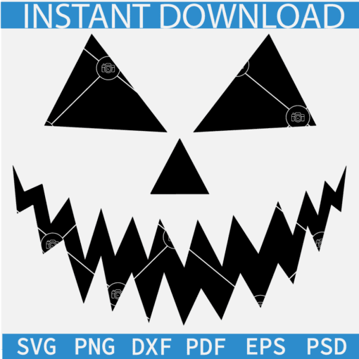 Jack O Lantern Face SVG, Halloween Pumpkin Face SVG