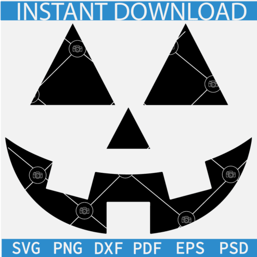 Jack O Lantern Face SVG, Halloween Pumpkin Face SVG, Scary Pumpkin Face SVG