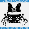Jack O Lantern Jeep Front SVG, Halloween Pumpkin Jeep SVG, Skeleton Hand Jeep SVG, Halloween Jeep with Bow SVG