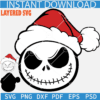 Jack Skellington SVG, Santa Nightmare Before SVG, Jack with Christmas Hat SVG