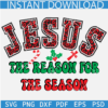 Jesus the reason for the season SVG, Christmas Season SVG, Christian Faith SVG, Leopard Prints Jesus SVG 