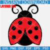 Ladybug Layered SVG, Open wings Ladybug SVG, Valentine SVG