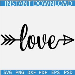 Love Arrow SVG, Love in arrow svg, Valentine's Day 2024 SVG