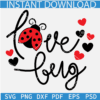 Love Bug SVG, Ladybug SVG, Beetle Svg, Love bug layered Hearts SVG