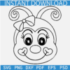 Love Bug Sketch Svg, Ladybug Face Line art Svg, Valentine Coloring Svg