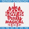 Love is truly magical unicorn SVG, Valentine Unicorn SVG, Red Unicorn SVG
