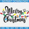 Merry Christmas Lights SVG, Christmas Lights SVG, Merry Christmas SVG