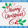Merry Christmas Mistletoe SVG,  Christmas Fruit svg, Holiday Wishes svg