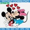 Mickey Minnie Kissing SVG, Disney Valentine SVG, Mickey Minnie Valentine SVG