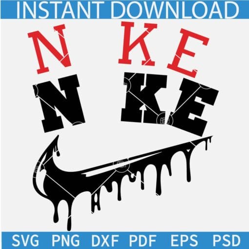 Nike Name Frame SVG, Dripping Nike Name Frame SVG, Dripping Nike Monogram SVG