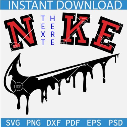 Nike Name Frame SVG, Dripping Nike Name Frame SVG, Dripping Nike Monogram SVG