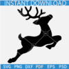 Playing Reindeer svg, Flying Reindeer svg, Reindeer Silhouette SVG