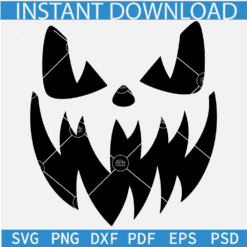 Pumpkin Face Svg, Halloween Pumpkin Face SVG, Pumpkin Eyes Mouth and Nose SVG