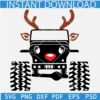 Reindeer Offroad Svg, Reindeer Jeep Front SVG, Rudolph the Red Nosed Reindeer Jeep SVG