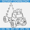  Reindeer Truck Face Coloring Svg, Christmas Truck SVG, Christmas Coloring Vintage Truck SVG