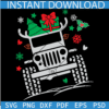 Reindeer jeep with present SVG, Reindeer Jeep Front with Gift SVG, Christmas Jeep SVG