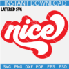 Retro Nice SVG, Merry Christmas Svg, Nice Christmas Layered Svg, Retro Christmas Nice Svg