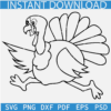 Running Turkey Sketch SVG, Cute Thanksgiving Turkey Svg, Turkey Outline SVG