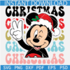 Santa Mickey Mouse winking Peace sign SVG, Disney Winking Peace ASL SVG, Stacked Christmas Mickey SVG