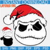  Santa Nightmare Before SVG, Jack with Santa Hat SVG, Santa Jack Skellington Layered SVG