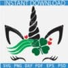 Shamrock leaf unicorn SVG, St Patrick's Day Unicorn SVG