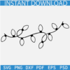 Swirly Strand Christmas Light Bulbs SVG, Swirly String Christmas Light Bulbs SVG, Xmas Lights SVG