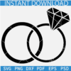 Wedding Bands SVG, Diamond Wedding Rings SVG, Engagement Rings diamond SVG