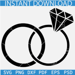 Wedding Bands SVG, Diamond Wedding Rings SVG, Engagement Rings diamond SVG