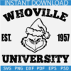 Whoville University Svg, Grinch Whoville University Svg, Whoville University Est. 1957 Svg