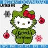 Christmas Grinch Kitten SVG, Grinch Christmas kitty SVG, Hello Kitty Grinch SVG