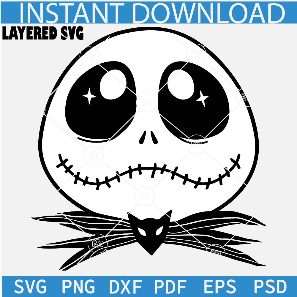 Jack Skellington Layered SVG, The Nightmare Before Christmas SVG ...