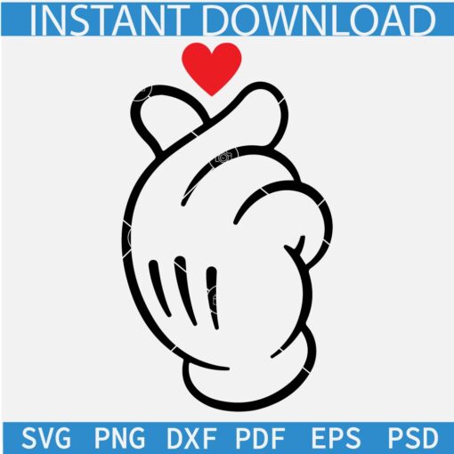Mickey Hallyu hand SVG, Hallyu hand SVG, Korean wave SVG