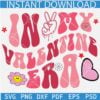 Retro Wavy Text In my valentine Era SVG, In my valentine Era Smile SVG, Valentines day Quote SVG